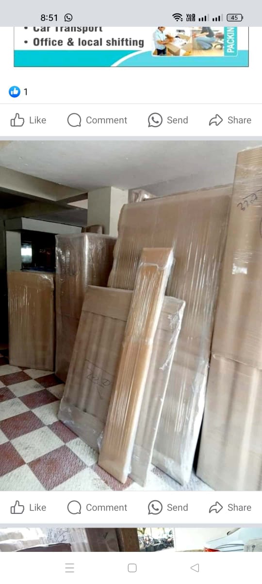 Close-up of secure packing materials